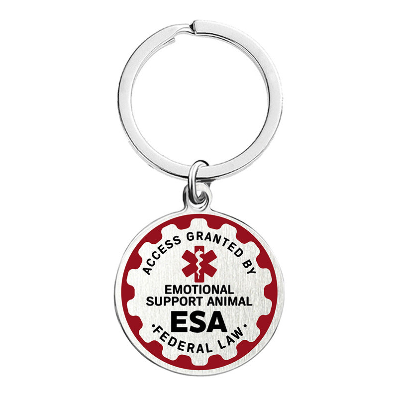 Wholesale Medical Logo Snake Cane Metal Keychain